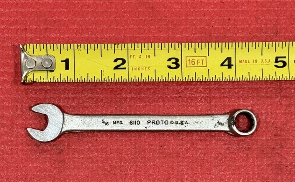 PROTO Tools 6110, SAE 5/16" Combination Wrench 12PT Made in USA